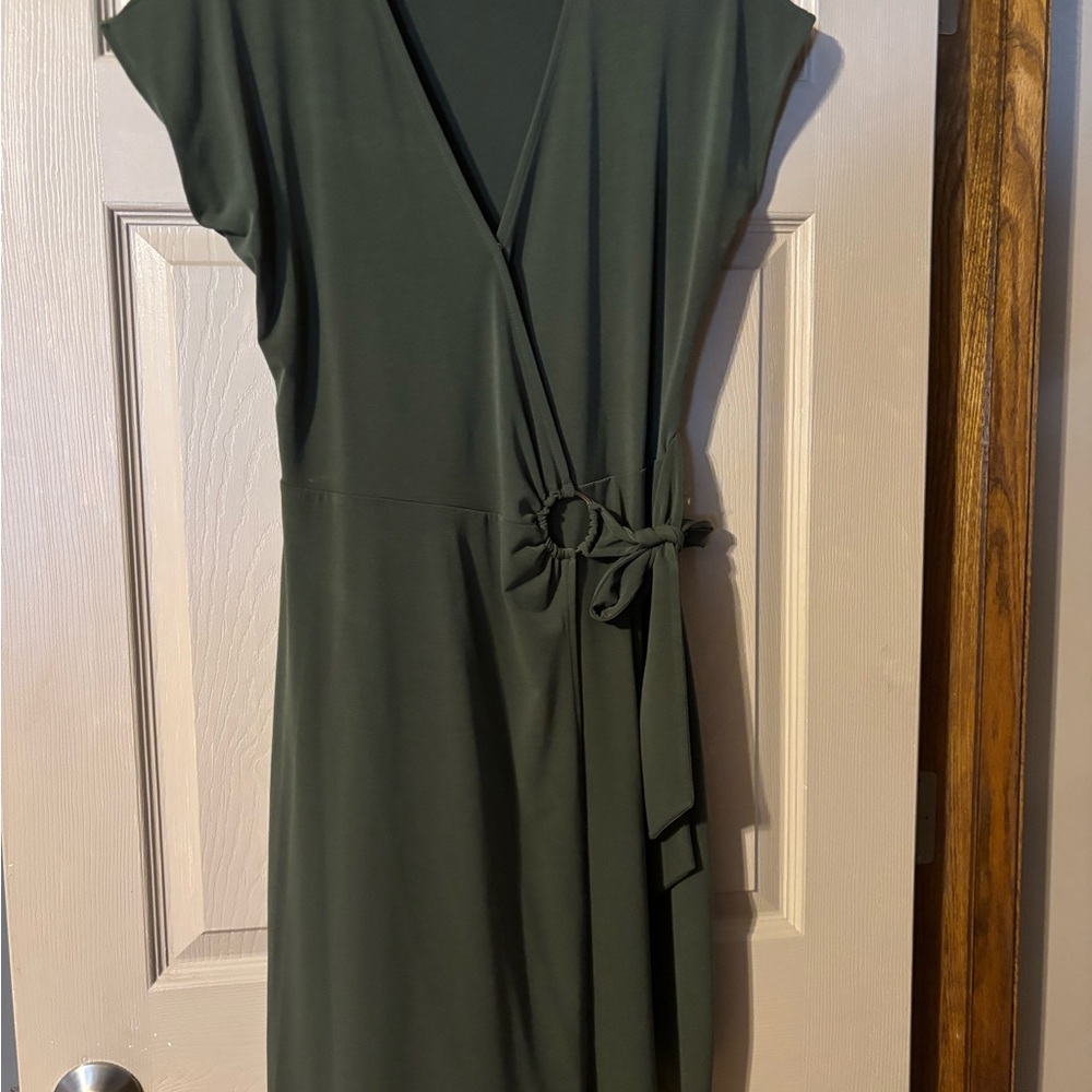 Michael Kors Olive Green Midi Dress